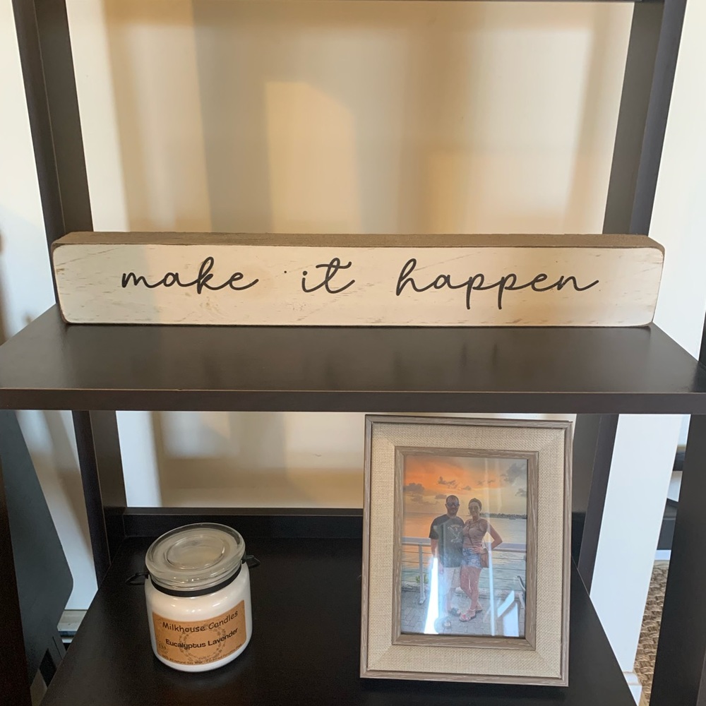 Wooden Sign decor “make it happen”
